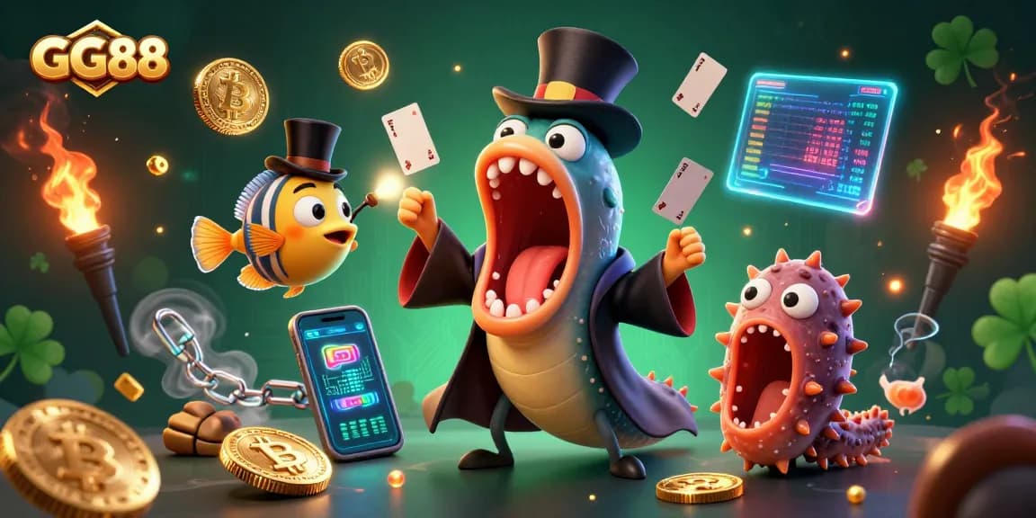 Experience magical moments at GG88 with captivating underwater characters and whimsical casino elements.