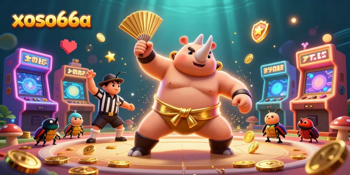 Experience thrilling gameplay at xoso66a with vibrant arcade energy and celebratory coins flying.