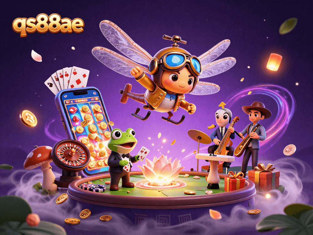 Spin to win with the engaging themes of qs88ae casino, showcasing vibrant characters and games.