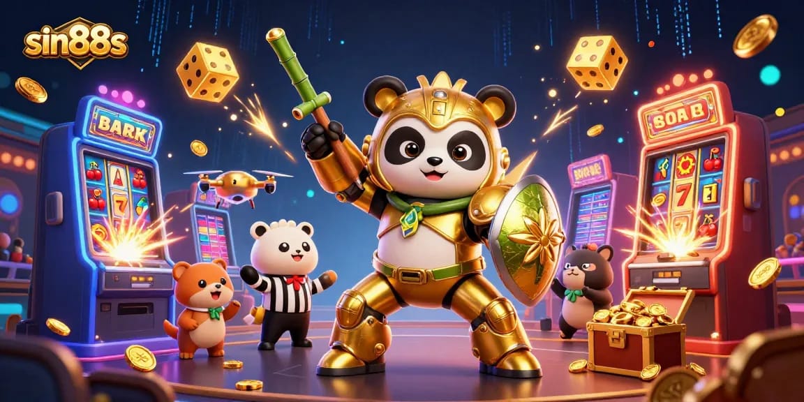 Experience thrilling gameplay with sin88s in a vibrant 3D casino scene.