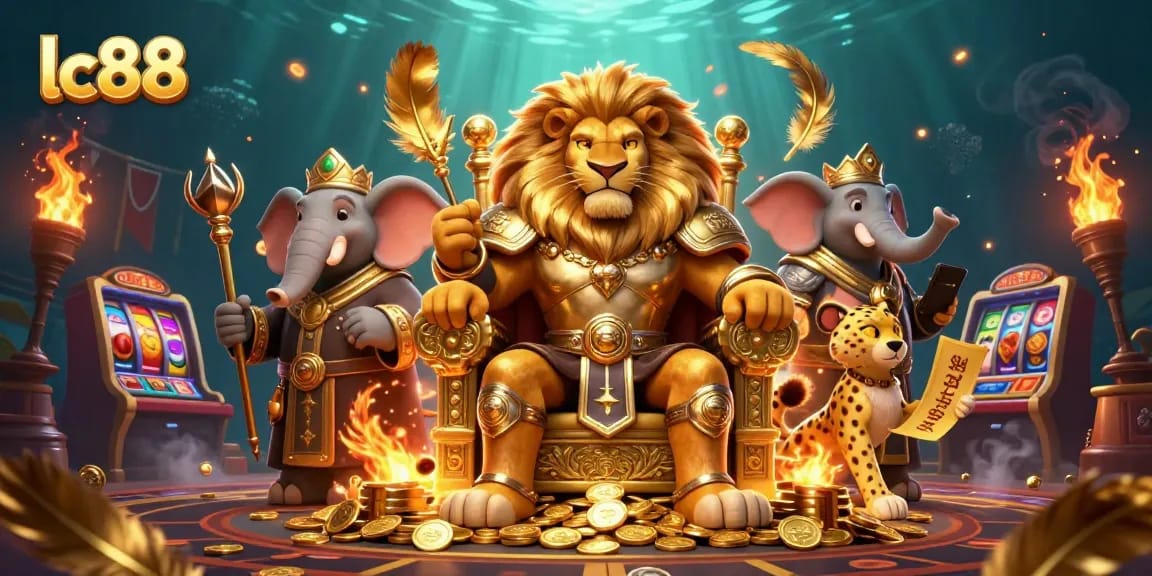 Engage in thrilling gameplay with lc88 as the fierce lion king rules the casino scene.