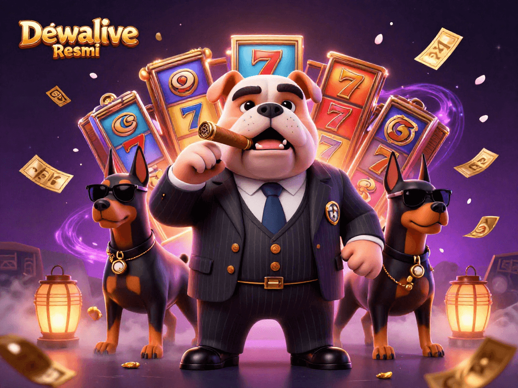 Join the excitement with Dewalive Resmi's vibrant slot adventures and dynamic jackpots in this vivid 3D scene.