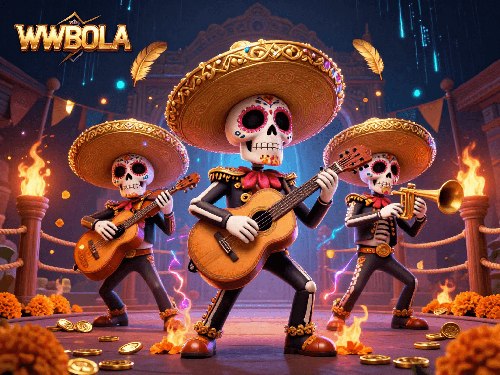 Permainan menarik di WWBOLA dengan band mariachi yang energik dan elemen kasino berkilau.