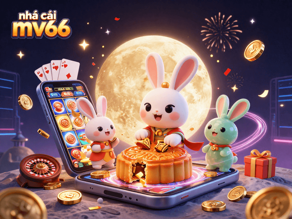 Engage in exciting gameplay at nhà cái mv66, showcasing festive casino elements and dynamic scenes.