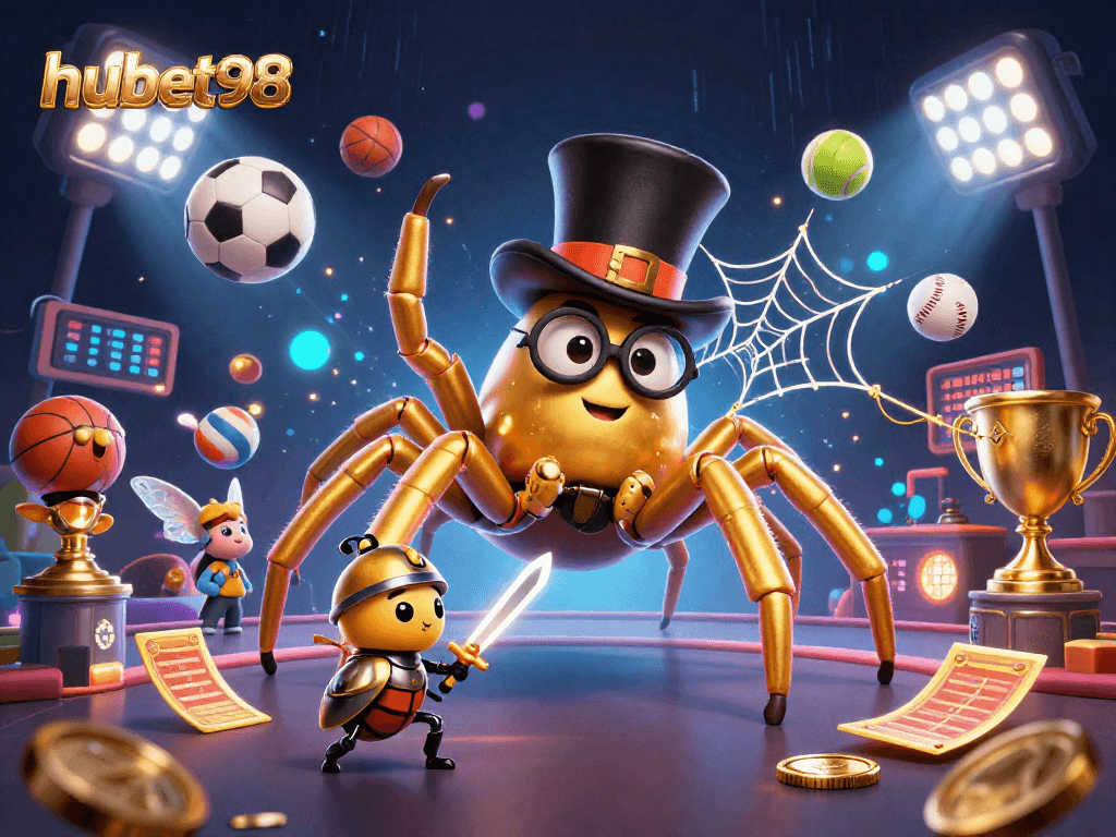 Engage with hubet98's dynamic casino experience featuring iconic creatures and vibrant gaming elements.