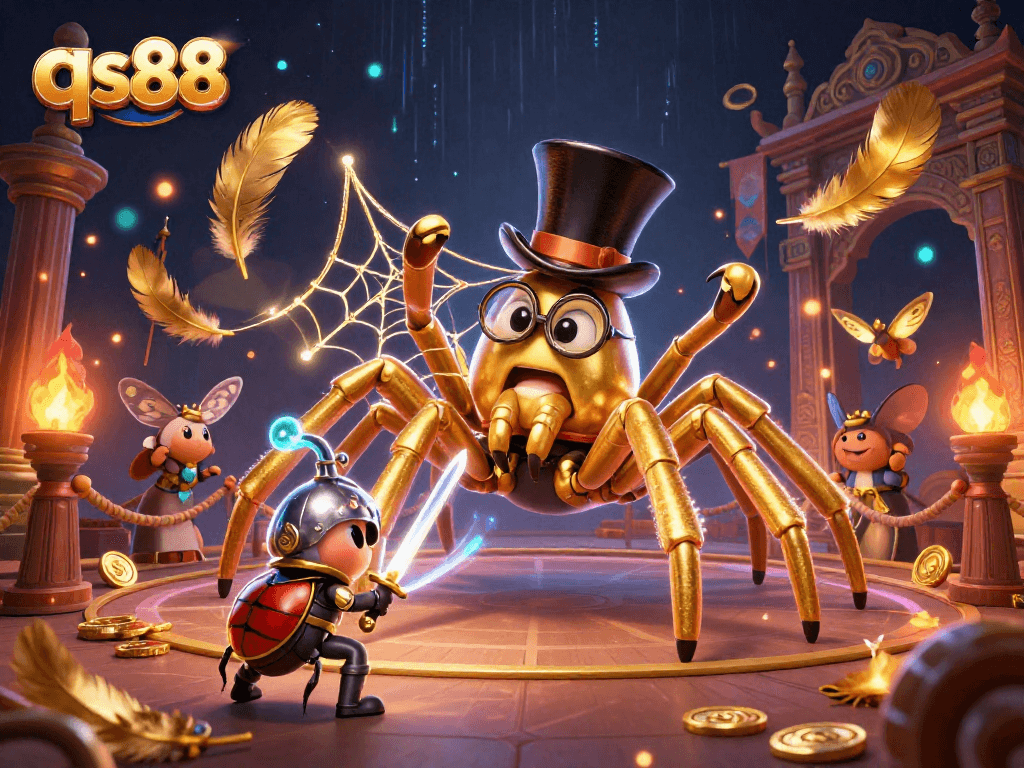 Defend your fortune at qs88's captivating gambling arena depicting a dynamic scene.
