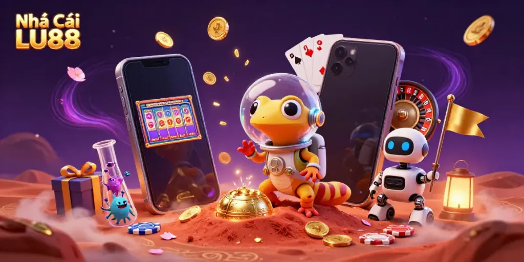 Engage with the vibrant treasure of Nhà Cái LU88 with thrilling games and festive elements in 3D.