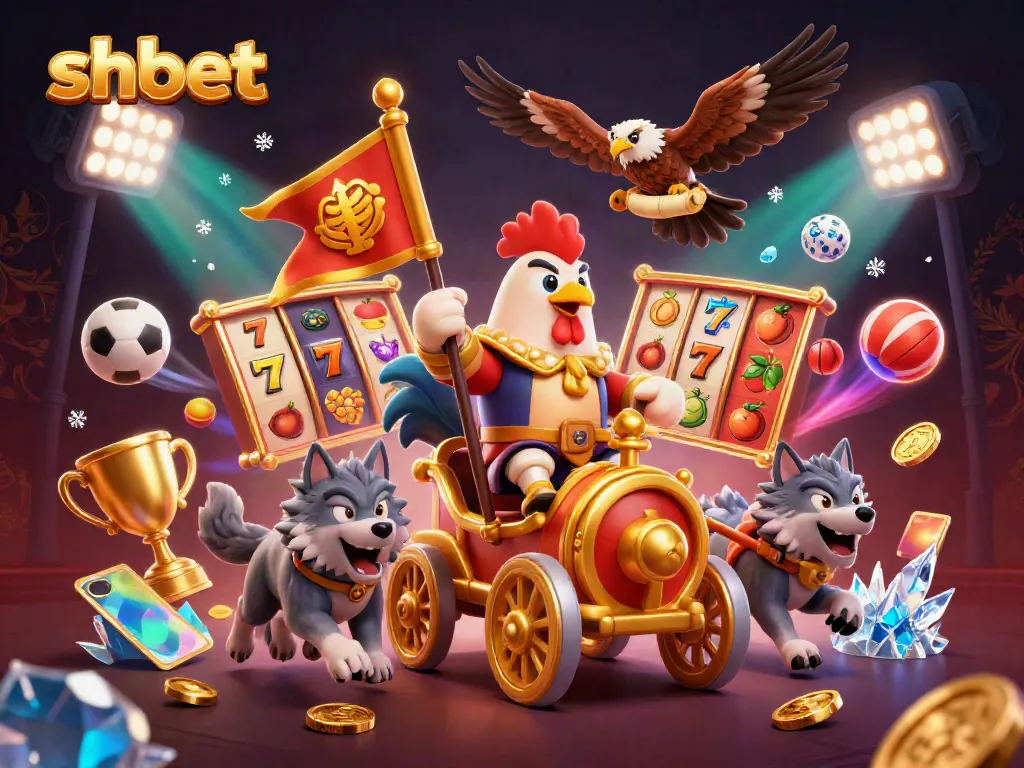 Experience the excitement at shbet with a vibrant 3D illustration showcasing unique gaming elements.