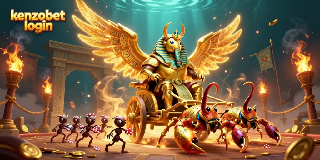 Engage with the exciting kenzobet login for top gaming action in a vibrant 3D casino scene.
