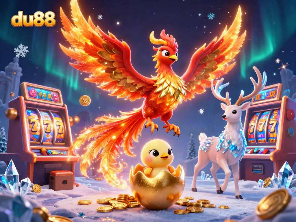 Experience thrilling gameplay with du88 featuring vibrant symbols and magical elements in a dynamic 3D casino scene.