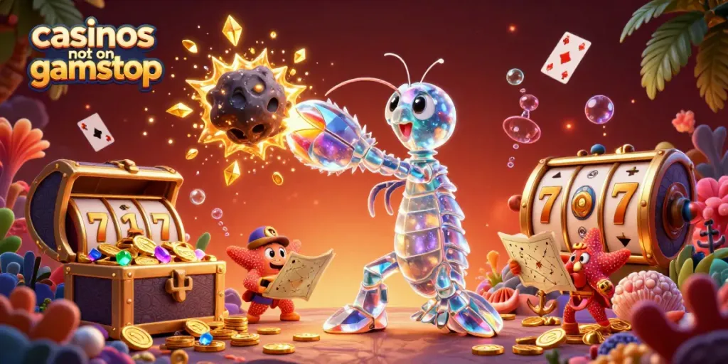 Experience exciting gameplay at casinos not on gamstop with vibrant treasure-filled scenes.