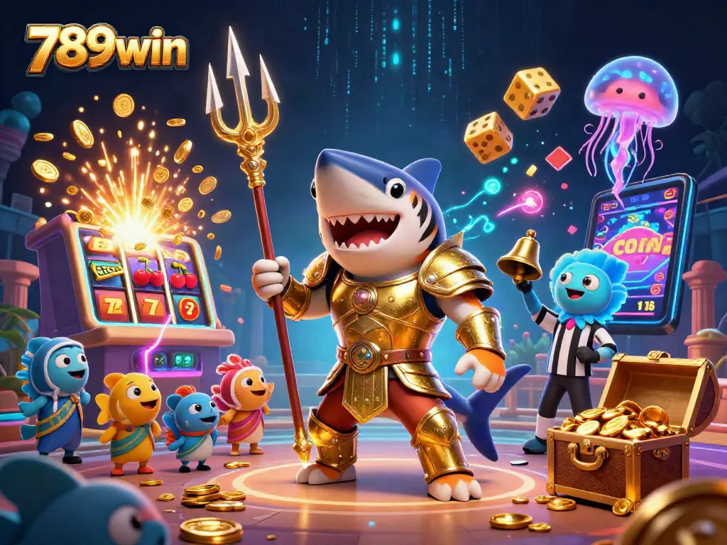 Experience excitement with 789win through a vivid underwater casino scene showcasing dynamic games and elements.