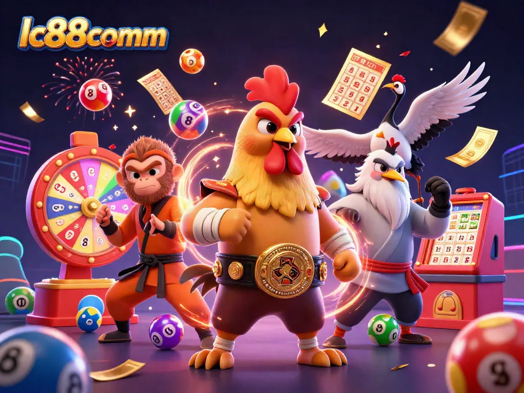 Experience the lively gambling action at lc88comm with thrilling characters under the vibrant casino environment.