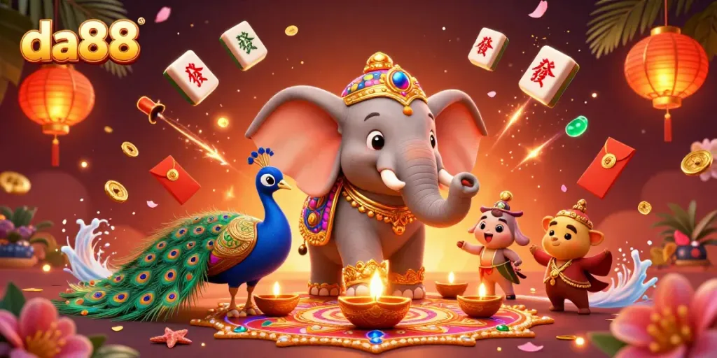 Engage in thrilling casino adventures with da88, featuring vibrant 3D illustrations and dynamic elements.