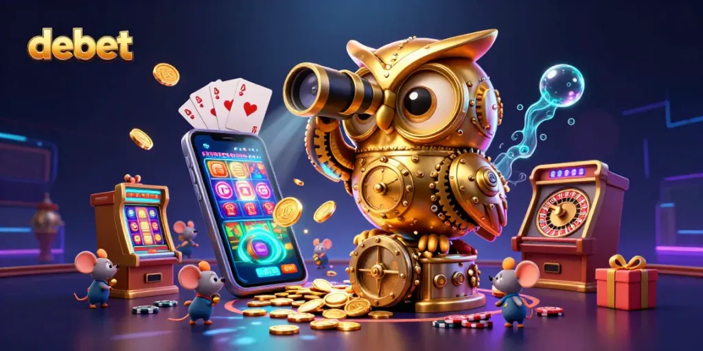 Experience vibrant casino fun with Debet's dynamic scene of action and gaming excitement.