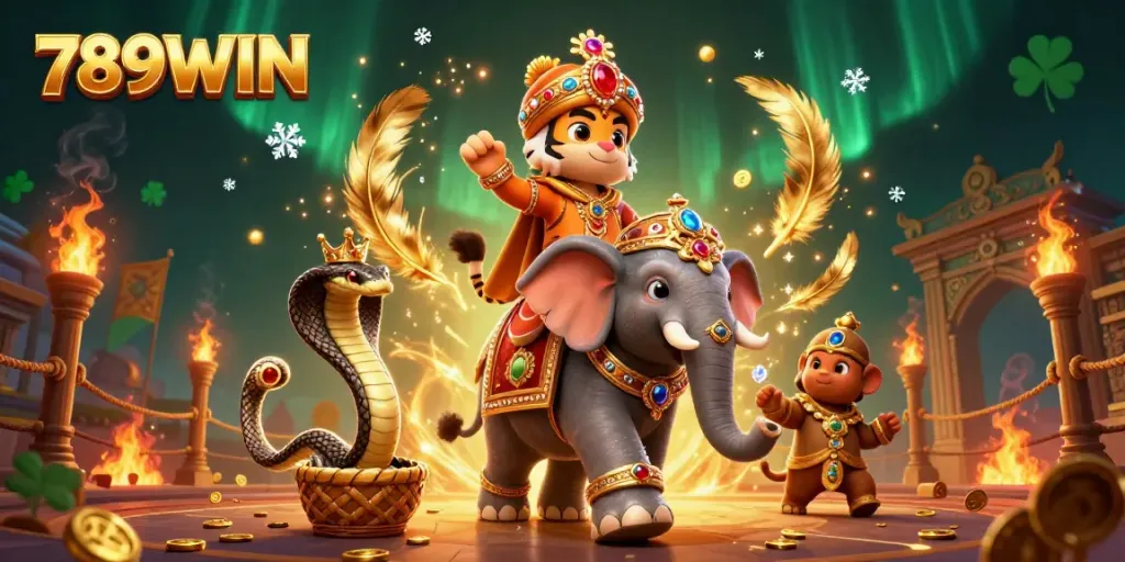 Engage with 789WIN's captivating 3D casino scene featuring vibrant characters and dynamic game elements.