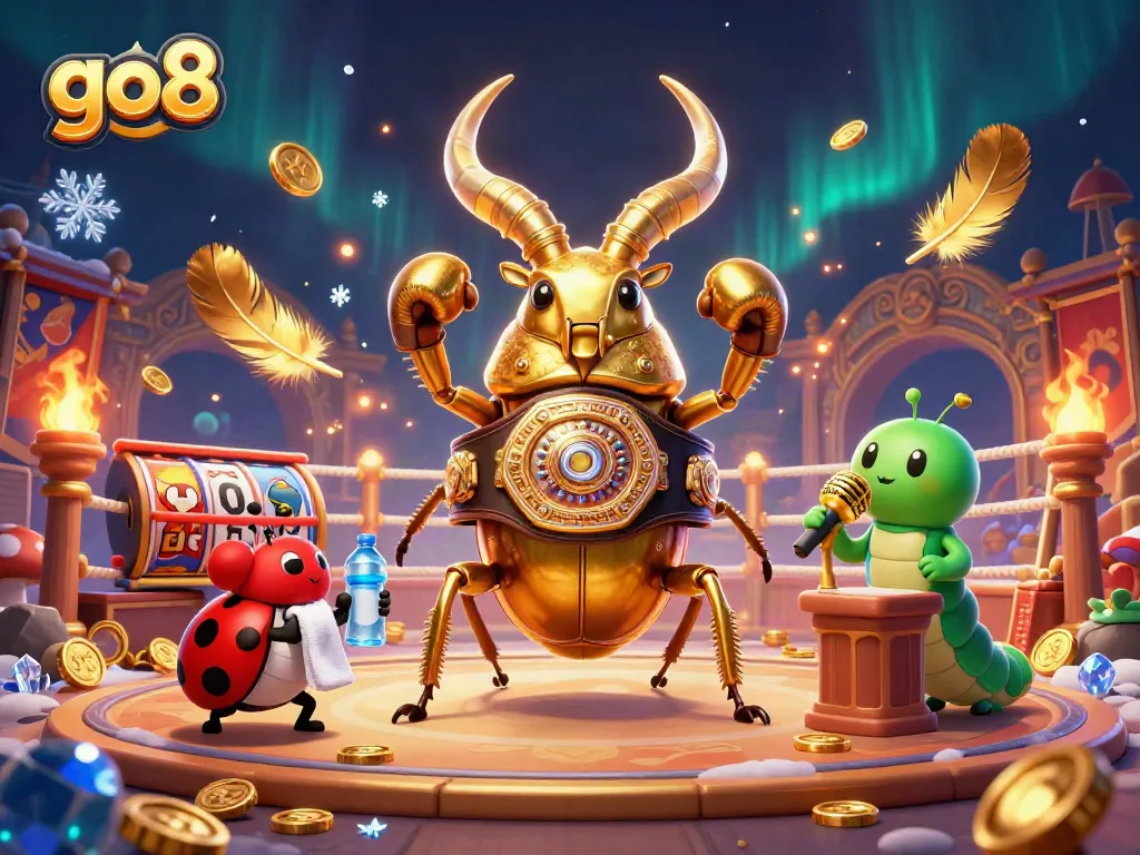 Engage with the go8 casino experience featuring animated characters in a vibrant gambling scene.