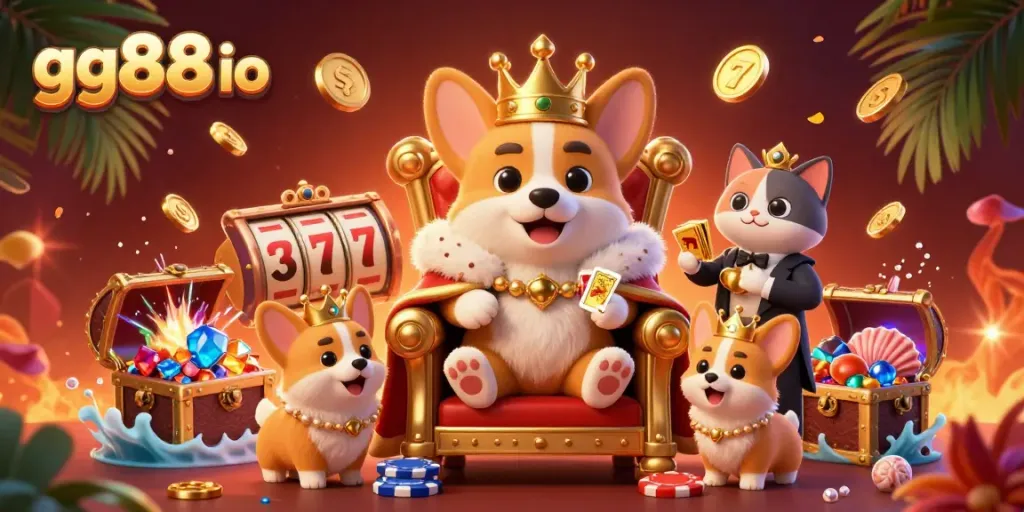 Experience thrilling wins at gg88 io with vibrant casino elements and lively characters.