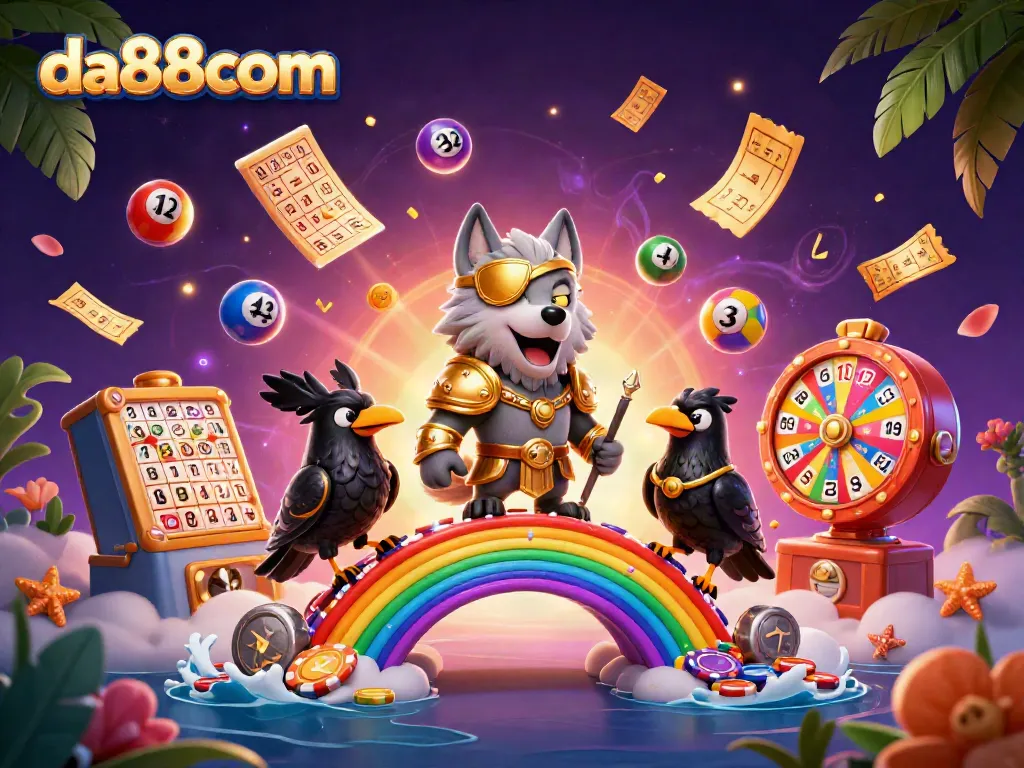 Experience the thrill of da88com with Odin and raven warriors amidst dynamic casino activities.
