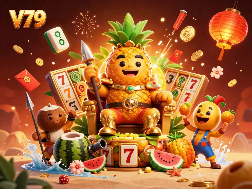 Experience thrilling action at V79 casino with vibrant characters and dynamic game elements.