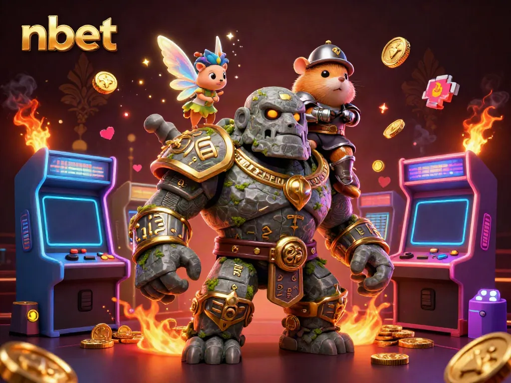 Bet on nbet with a dazzling 3D scene featuring magical characters and casino elements.