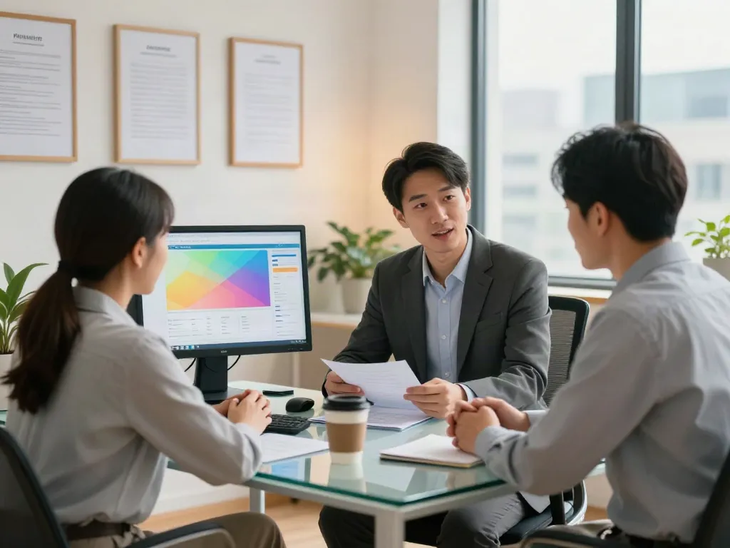 Payday loans guidance in a professional financial advisory setting at https://calgary.paydayloans-on.ca/ with client discussions.