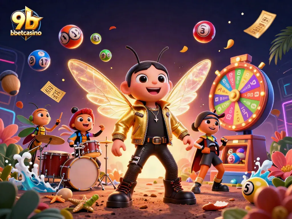 Join the excitement at 9betcasino with vibrant gaming elements and dynamic characters in action.