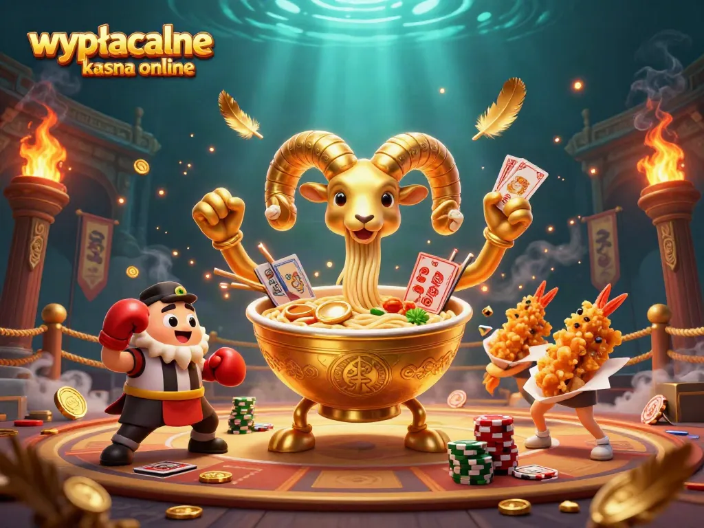 Engage with the vibrant world of wypłacalne kasyna online showcasing a dynamic casino scene with colorful characters and exciting elements.