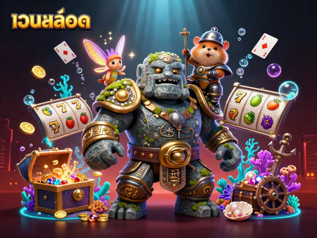 Engage with เว็บสล็อต and immerse in the vibrant world of slot games surrounded by enchanting creatures.