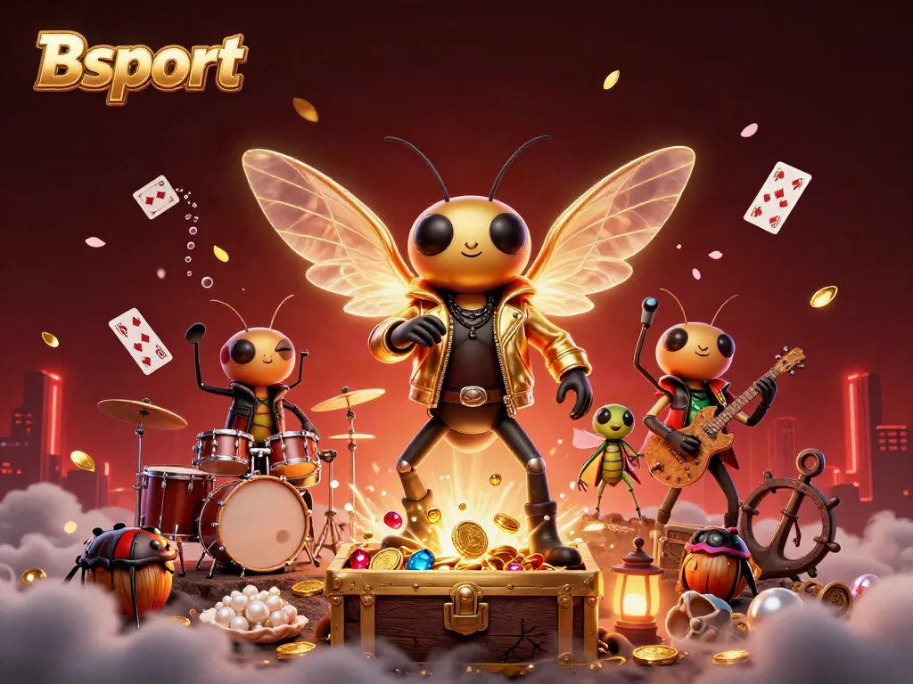 Bgaming with Bsport's vibrant casino scene, featuring animated characters and rich gambling elements.
