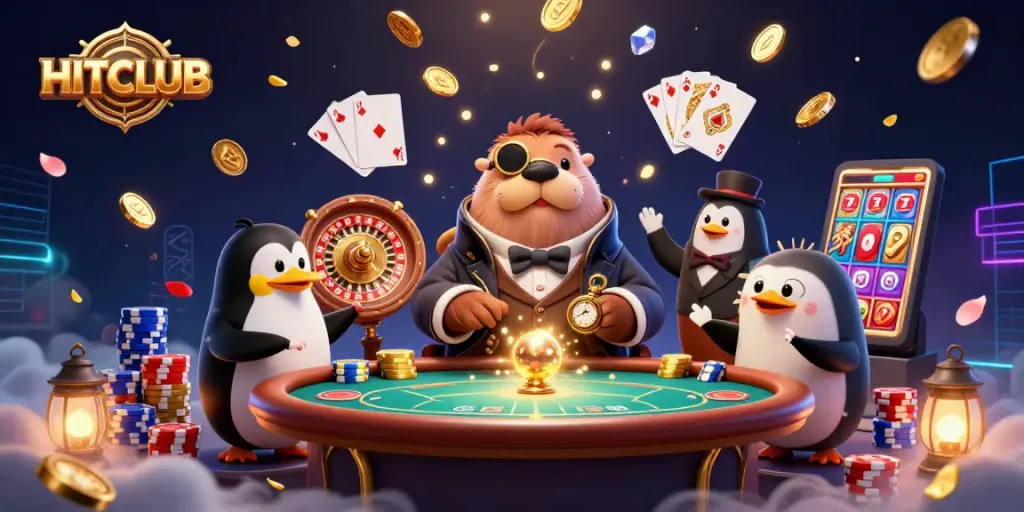 Experience the thrill of HITCLUB while playing underwater poker with dazzling gems and gold coins.