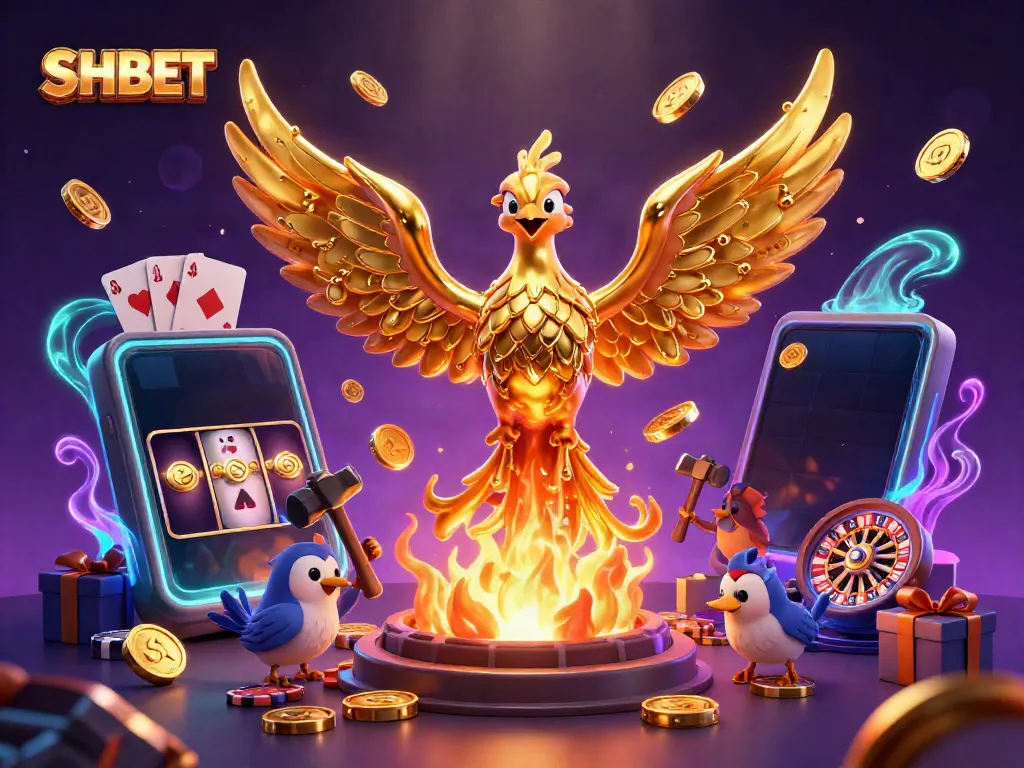 Experience the thrill of SHBET as molten golden phoenix brings exciting casino games to life.