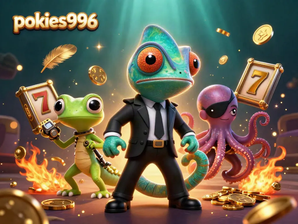 Experience thrilling pokies996 action with vibrant characters and dynamic casino elements.