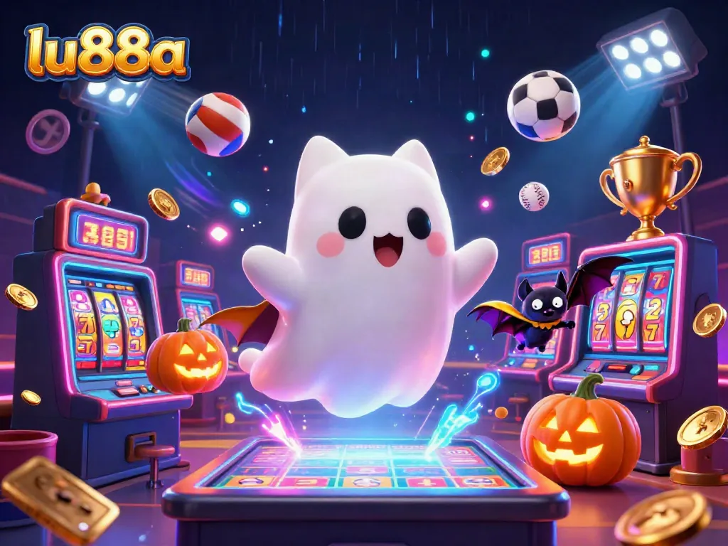 Engage with lu88a for thrilling online casino action featuring vibrant characters and slot machines.