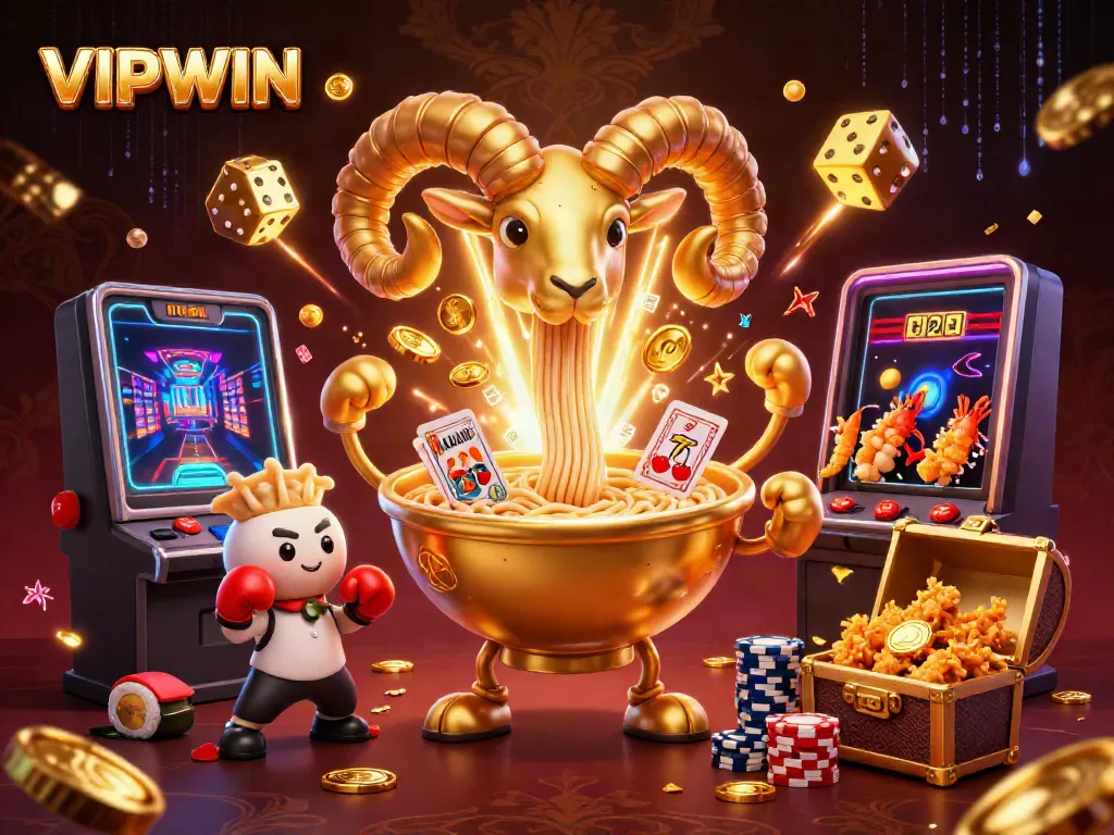 Experience thrilling casino action with VIPWIN's vibrant, cartoon-style characters and jackpot scenes.