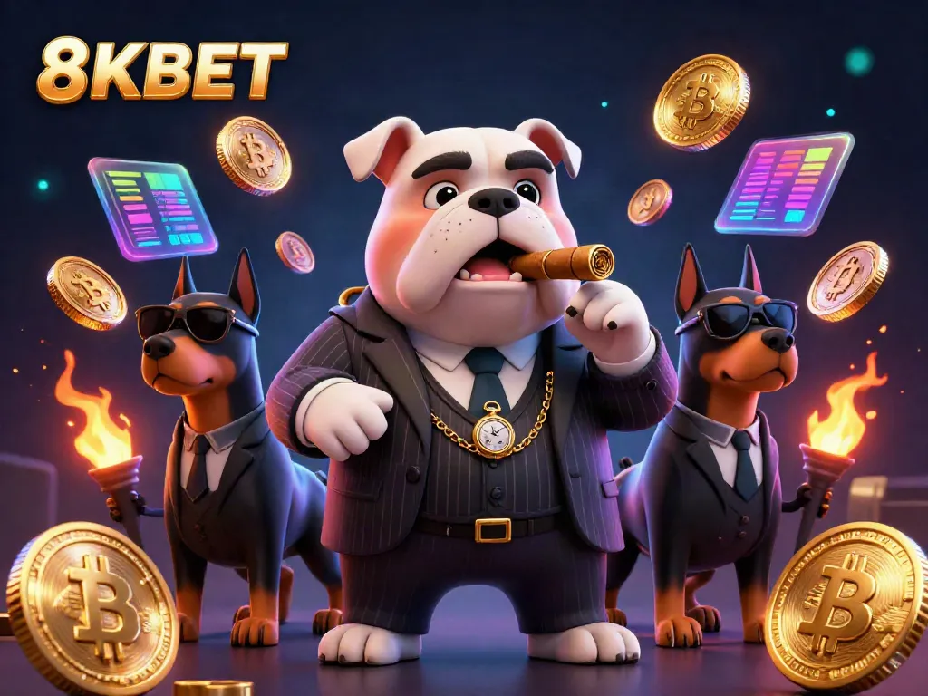 Experience excitement with 8KBET's vibrant casino scene, featuring animated characters and game elements.