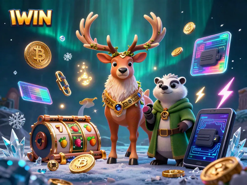 IWIN features exciting gameplay with slot reels, 3D druid characters, and vibrant jackpots.