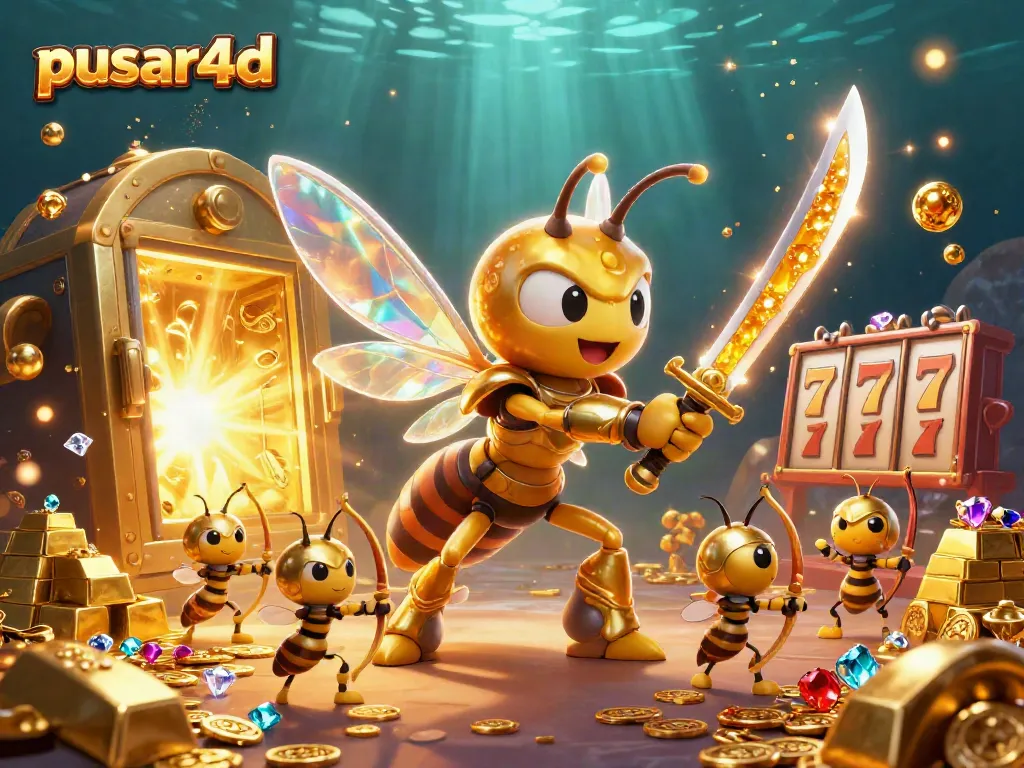 Experience gaming adventures with pusar4d, showcasing a vibrant 3D scene of captivating characters and casino elements.
