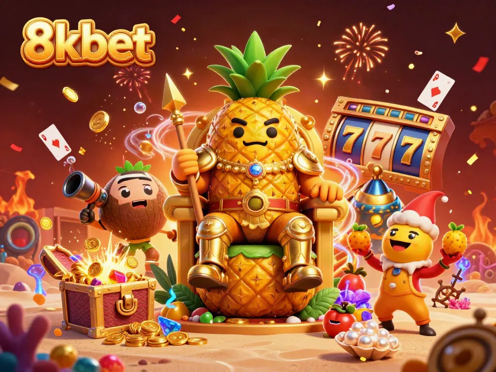 Experience exciting gameplay at 8kbet with colorful characters and vibrant casino elements.