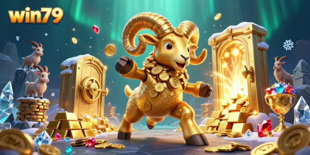 Experience thrilling wins with win79 in a vibrant 3D casino scene showcasing fun gaming elements.