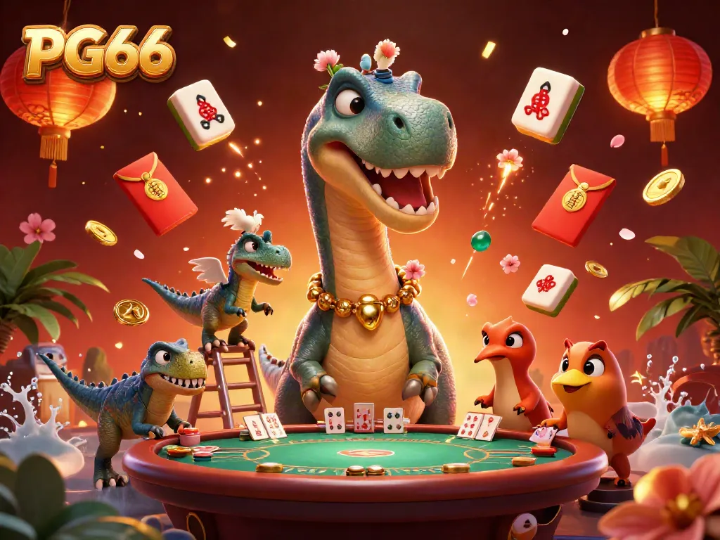 Engage in exciting PG66 gameplay with vibrant casino scenes and characters