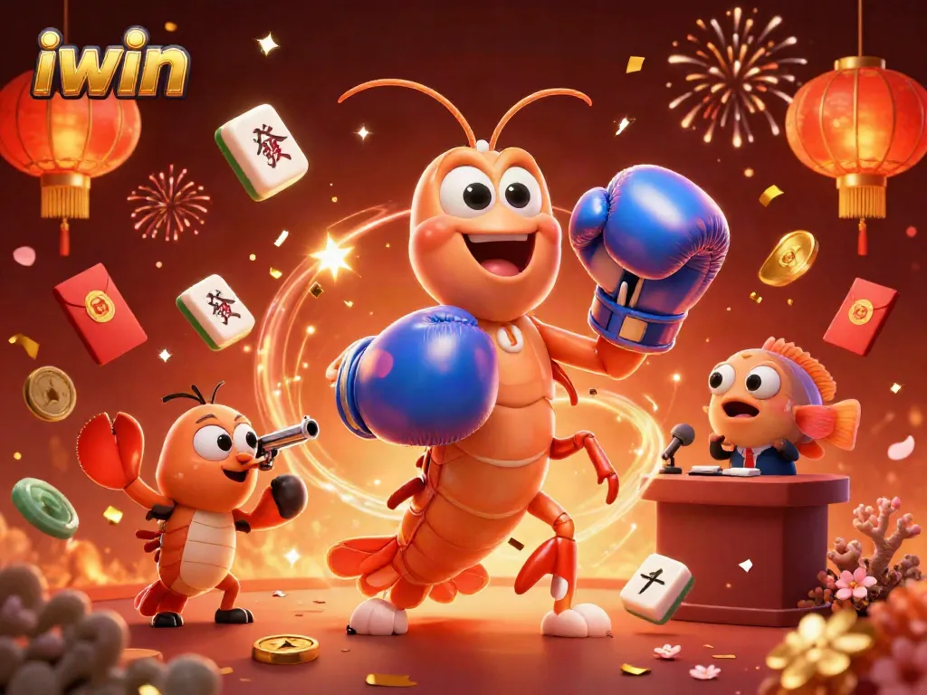 Engage in thrilling games with iwin's vibrant illustrated casino adventure featuring cartoon marine characters.