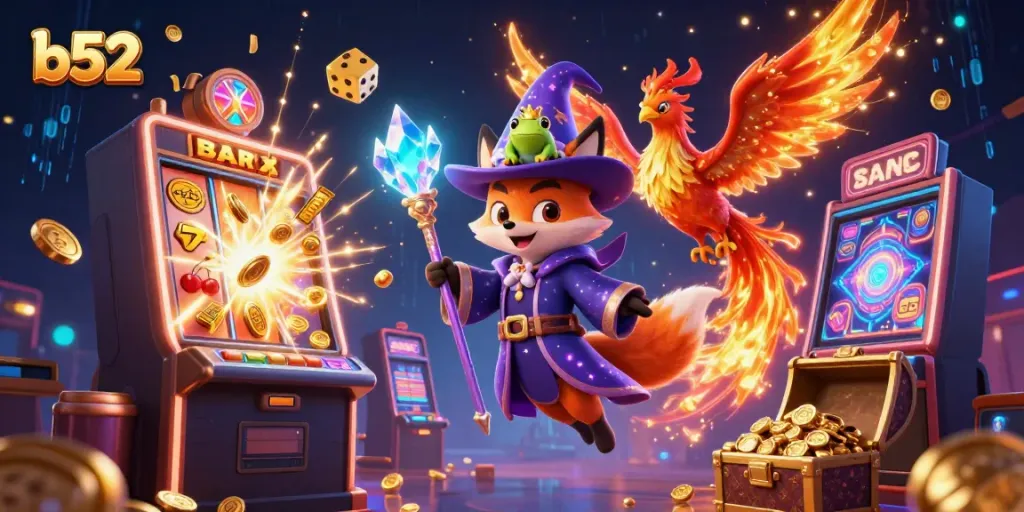 Experience thrilling wins at b52 with vibrant slot machines and dynamic casino elements.