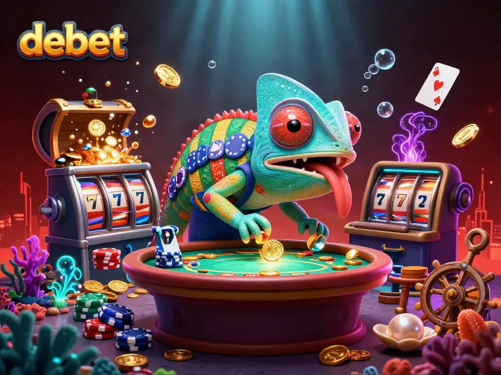 Engage in exciting casino action with debet's vibrant chameleon owner and dynamic gaming elements.
