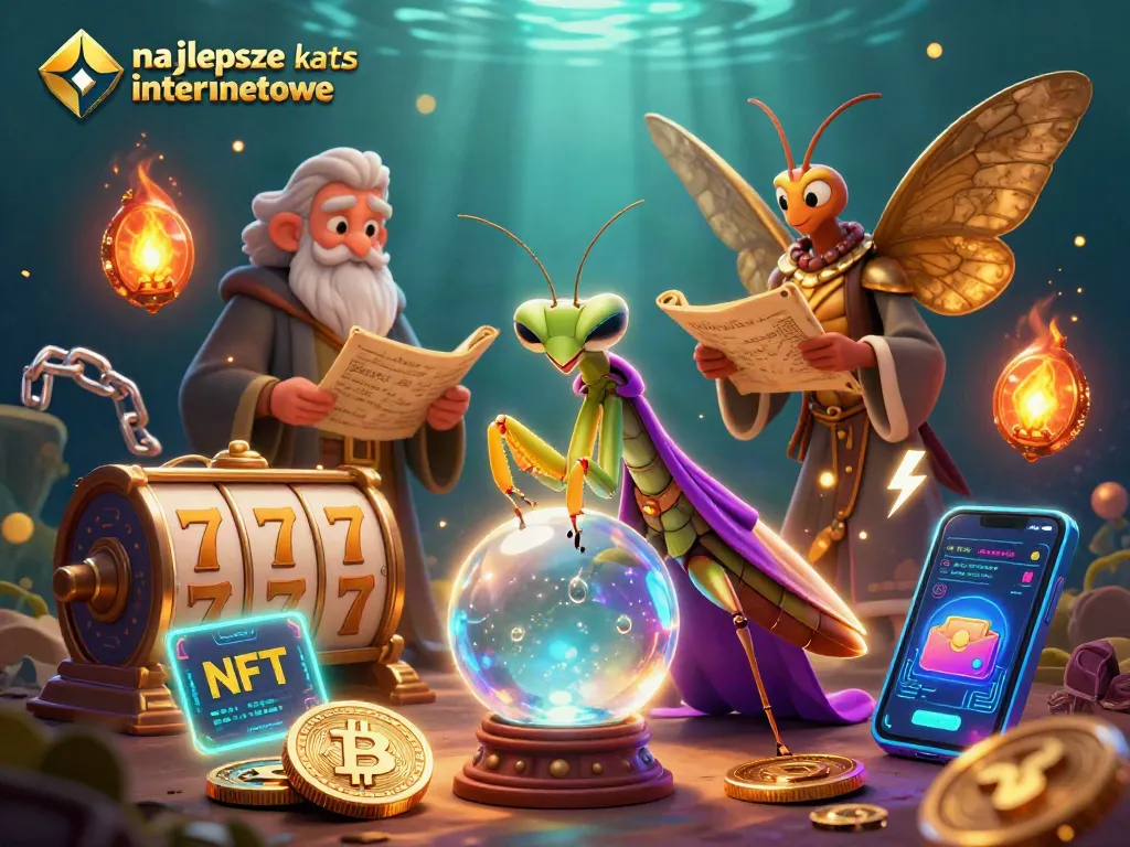 Explore the vibrant world of najlepsze kasyna internetowe with a mystical scene featuring characters and gaming elements.