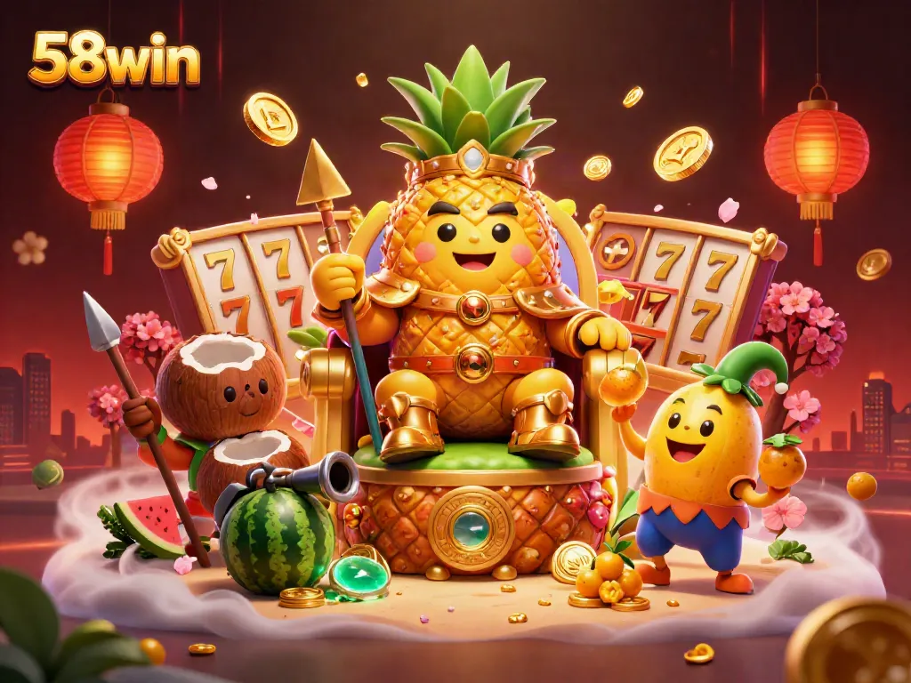 Experience thrilling 58win gaming adventures with a vibrant, animated casino atmosphere and characters.