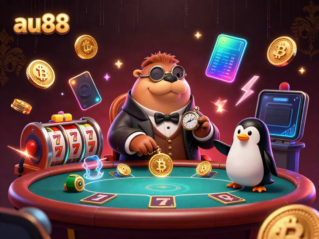 Play poker with the jolly walrus, sophisticated dealer, and pufferfish at au88 casino.