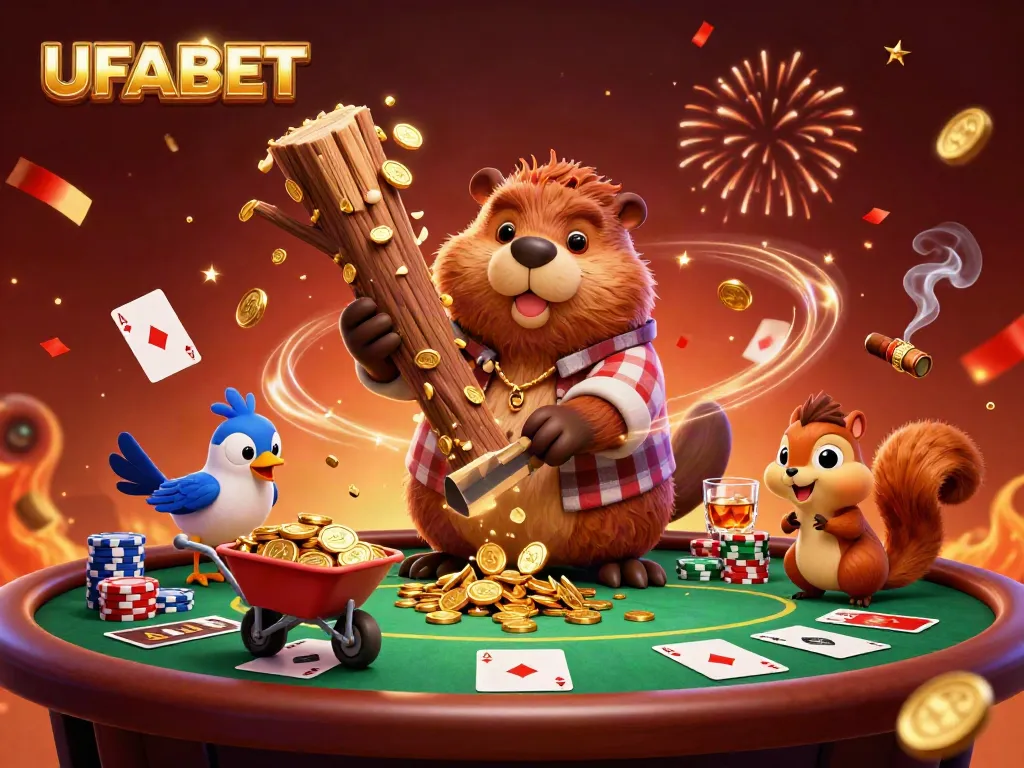 Experience excitement with UFABET illustrated in a vibrant casino scene featuring gaming elements.