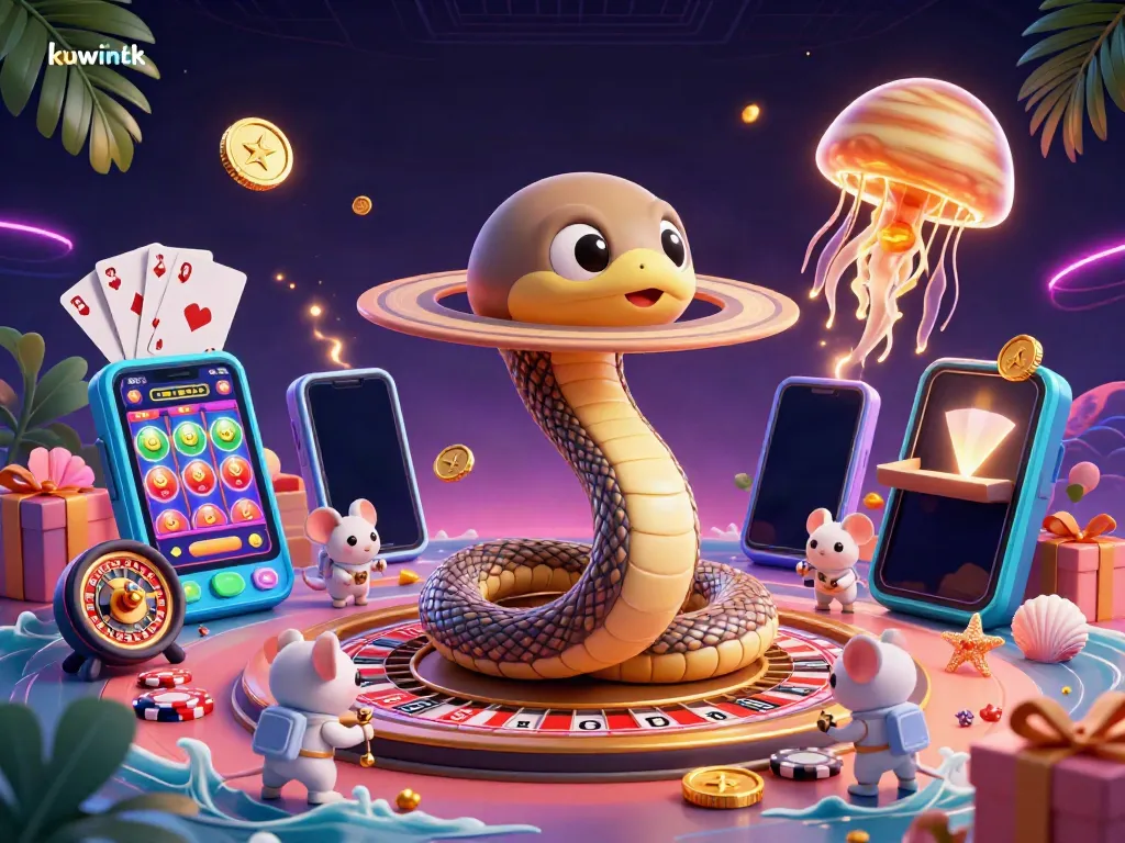 Bet on colorful slot games with kuwintk’s cosmic casino characters spinning the galaxy.