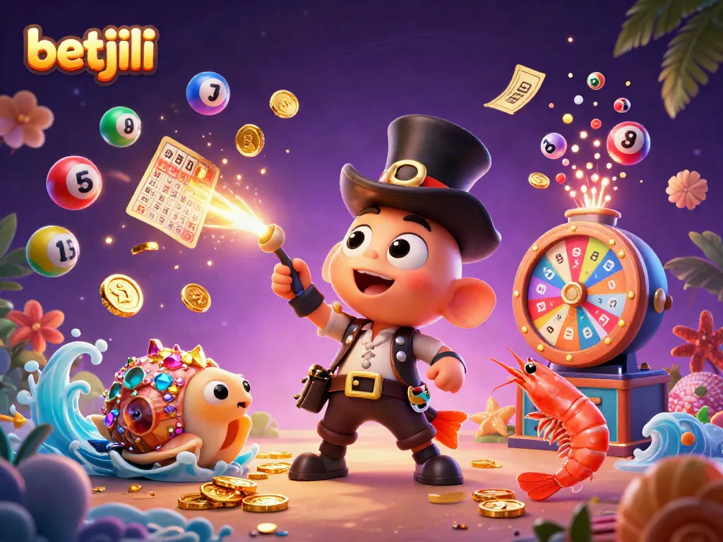 Join the excitement at betjili, where the anglerfish entices wins with golden coins in a vibrant casino scene.